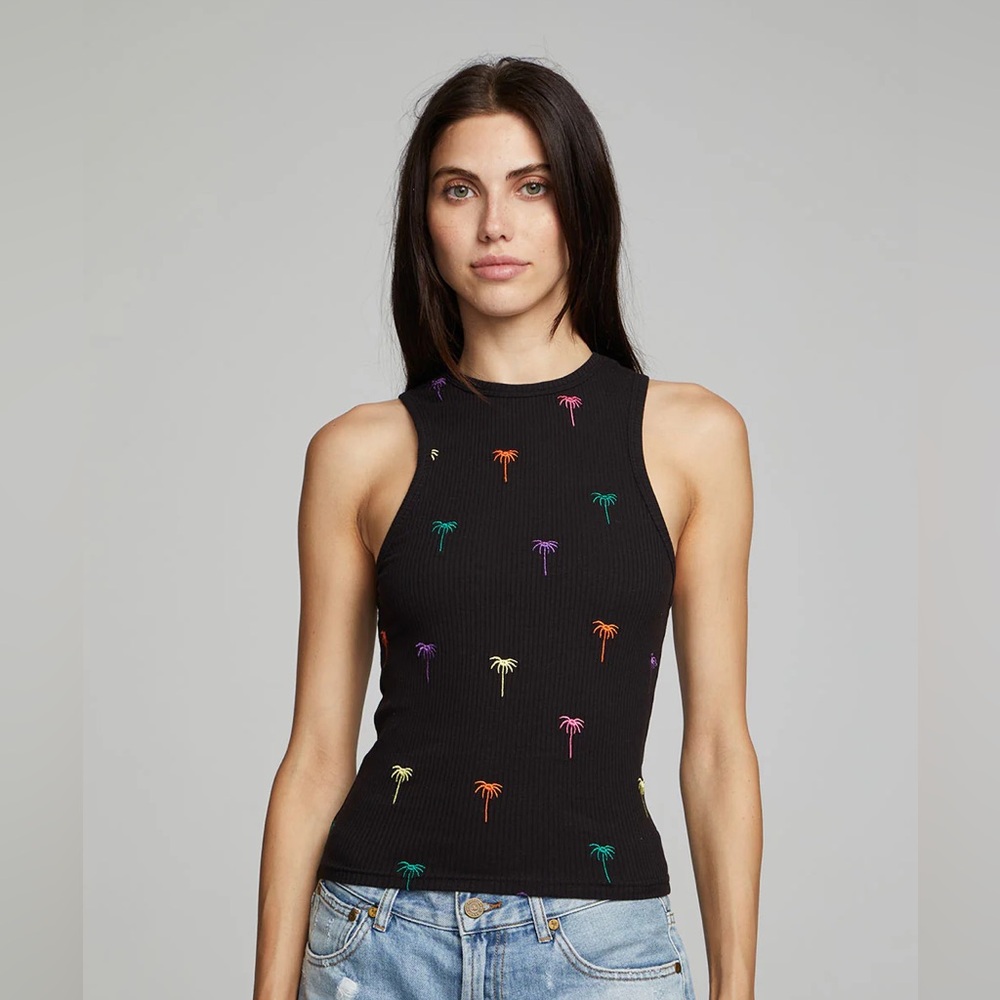 Carnaby Tank Top Palm Print | CHASER | L